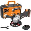 WORX WX807.9 Smerigliatrice angolare a batteria 20V, disco da 125 mm, 6 velocità da 2.500 a 11.000 giri/min, cuffia di protezione a regolazione rapida, batteria e caricabatterie non inclusi