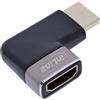 Inline Adattatore HDMI maschio A a femmina A, 90 gradi ad angolo destro, 8 K UHD, contatti dorati, alloggiamento in alluminio, per collegamento e estensione di cavi HDMI, 17991D