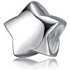 CHAWIN Ciondolo a forma di cuore, stella in argento Sterling 925, per braccialetti Pandora, ciondolo per collana e catena serpente europea, regalo di compleanno, metallo, Metallo