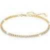Bramart Bracciale Tennis Donna con Pietre di Zirconia Cubica Idea regalo Compleanno per lei Finitura in Oro Bianco Argento 925 Natale - Cofanetto con DEDICA incluso. (Bracciale Donna - Tennis Oro)
