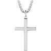 FANCIME Collana Croce Ciondolo in argento Sterling 925 con Catena in Acciaio Inossidabile 61cm per Uomo Ragazzi