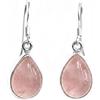 Bijoux et Objets Orecchini pendenti con quarzo rosa in argento 925 - Dimensioni della pietra 10x14mm