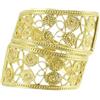 Generic Anello sardo fascia contrariè a nastro filigrana in argento traforato placcato oro (17)
