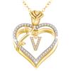 llyish Collana Oro con Iniziale per Donna Lettera A-Z Maiuscola Ciondolo Cuore Gioielli Regalo Donna Moglie Mamma Fidanzata Compleanno San Valentino Natale Anniversario Festa Della