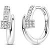 Parmuz Orecchini a cerchio in argento Sterling 925 per donna Farfalla grande, piccola, Huggie, vari orecchini alla moda, trendy, ipoallergenici, gioielli per feste di compleanno, Groß, Zirconia cubica