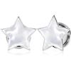 Vankula Dilatatori Lobo Double Flared tunnel dilatatore orecchie Stella con Madreperla in Acciaio inossidabile lobi piercing espansori Gioielli Uomo Donna 14mm(9/16) Argento