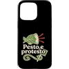 Dim's Designs Custodia per iPhone 15 Pro Max Pesto e Protesto - Ironia Ligure per Foodie