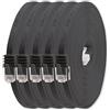 1aTTack.de 0,25m - nero - 5 pezzi - Cavo di Rete Ethernet Cat6 Piatto Lan Gigabit RJ45 Cat 6 compatibile Cat5 Cat5e Cat7 Cat8
