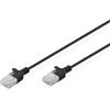 Digitus Cavo LAN Cat 6 - 1,5 m - 1 Gbit/s - U-UTP - Versione slim AWG 32/7 - PoE+ - LSZH - Cavo di rete RJ45 - Nero
