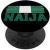 Nigerian Culture & Ancestry Apparel Bandiera Nigeria Naija African Pride Tribal Pattern PopSockets PopGrip Adesivo