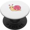 HyggeGoods Carino Lumaca Fiori Rosa Giardino di Primavera Rientro a Scuola PopSockets PopGrip Adesivo