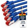 1aTTack.de x 2 m - Cavo di rete Cat 6 Cavo patch Cat 6 RJ45 SFTP - Blu