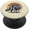 Feral Raccoon Trails Procione selvatico in cerca di preda animali senza paura retrò tramonto PopSockets PopGrip Adesivo