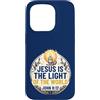 Jesus Is The Light Christian Faith Bible Custodia per iPhone 15 Pro Jesus Is The Light Of The World Shirt John 8:12 Christian