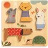 DJECO Wooden Block Puzzle Pets 1 pz