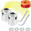 Osuter 2PCS Testina Decespugliatore Universale Alluminio Testine Decespugliatore con Filo Nylon Testine Tagliabordi Tagliaerba Accessori per Decespugliatori Tagliaerba