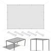 UUZEAI Vela Ombreggiante Impermeabile 0.5 x 1.1 m in PES 160 g/m² Tenda a Vela Parasole Rettangolare Protezione Raggi UV per Giardino Esterno Terrazza, Bianco