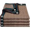 HOMHPLFE Tenda parasole con occhielli, 2 x 6 m, rettangolare, rete ombreggiante da giardino, serra, anti-UV, per pergole, giardini e balconi