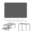UUZEAI Vela Ombreggiante Impermeabile 0.5 x 1 m in PES 160 g/m² Tenda a Vela Parasole Rettangolare Protezione Raggi UV per Giardino Esterno Terrazza, Grigio Scuro