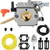 Qiuwanzia Carburatore FS66 per Stihl FS86 FS48 FS52 FS56 FS62 FS81 FS106 FS66 Decespugliatore Tagliabordi BR400 Soffiatore per Foglie WT-45 WT-45-1 WT-45A WT-112-1 Ricambi 4126 120 0600