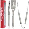 Chef Remi Latest 3PC BBQ Set di Accessori per Barbecue - Soluzione Completa Grilling Set con spatola, forchetta e Pinza - Ordinate No. 1 Utensili Barbecue Regali