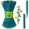 KADAX Bastoncini di bambù da 60 cm x 5 mm, set da 50 pezzi, bastoncini di legno per piantine, bastoncini di fiori, traliccio per piante, tralicci (verde)