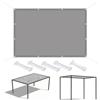 UUZEAI Vela Ombreggiante Impermeabile 0.7 x 0.8 m in PES 160 g/m² Tenda a Vela Parasole Rettangolare Protezione Raggi UV per Giardino Esterno Terrazza, Grigio Chiaro