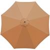 Chyuan Telo di ricambio per ombrelloni per esterni,Copertura di ricambio per ombrellone da giardino,per esterni,copertura per ombrellone da giardino,ombrellone da giardino(Khaki,3 Metri 8 Costole)