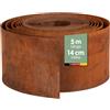 UNUS Bordatura per prato in acciaio Corten, 5 m x 14 cm, flessibile per aiuola, ruggine