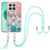 SNCLET Custodia per Honor X8b Case con Collana Regolabile Laccio Tracolla Bumper Cover TPU Edges Antiurto Anti Scratch Custodia Protettiva Back Case per Honor X8b,Colorful Fish Scales
