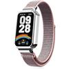 PaceBid Nylon Cinturino per Xiaomi Smart Band 9 Active(Xiaomi Mi Band 9 Active), Sostitutivo Sportivo Elastico Traspirante Adesivo Magico Bracciale in Ricambio per Xiaomi Redmi Smart Band 3 - Rosa