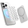 elago Supporto Magnetico a Ventosa per iPhone, Compatibile con MagSafe | Impugnatura Rimovibile in Silicone, Selfie e Video a Mani Libere su TikTok e Instagram, Influencer, Creator (Bianco)