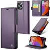 oiysrtoc Cover per iPhone 15 Pro in Pelle PU Premium, Portafoglio con 3 Fessure Carte e Supporto, Blocco RFID, Chiusura Magnetica Custodia iPhone 15 Pro, Viola