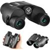 LUXUN 8 x 32 binocolo piccolo per adulti compatto binocolo per caccia, grande oculare Ultrasharp Mini binocolo per birdwatching, nero