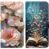 BLOTECH Custodia per Samsung Galaxy Xcover 5, 2 pezzi, in pelle PU, tipo portafoglio con porta carte, protezione magnetica, custodia a libro antiurto, Fiori 3D + Farfalla libro blu, Porta carte