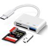 Vonxite Lettore di Schede SD per USB-C, 3 in 1 per Micro SD/SD/TF, Adattatore da USB C a Micro SD/TF, per Schede di Memoria, Card Reader per Android