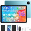 Easerush P10 Android 16 Tablet 10 Pollici in Offerta,48 GB+128 GB/2TB-Blu