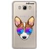 dakanna Custodia Compatibili con [ Samsung Galaxy J5 2016 ] Sfondo Trasparente con Disegni [ Beagle con Occhiali Hipster ] in Morbida Silicone TPU Flessibile, Shell Case Cover in Gel per Smartphone