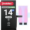 MOBILEX® Batteria per iPhone 14 Plus | Senza Messaggio | Chip TI | 4325mAh - OEM | Batteria Interna con Adesivo | Capacità Originale