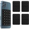 Generic 4 Pezzi Supporti In Silicone A Ventosa per Telefono, Antiscivolo Supporto Quadrato Adesivo per Mani Libere, Multiuso Doppia Faccia Custodia per Telefono a Ventosa, Porta Cellulare Auto
