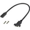 AAOTOKK Cavo da USB C 3.1 Tipo C per Montaggio a Pannello Cavo a vite Gen2(3A)Cavo USB 3.1 Tipo C Femmina a Femmina Supporta cavi di Ricarica,dati,Audio e Video per Laptop,Tablet,Telefono(0,3 m/Pezzi)