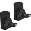 RICOO Supporti Universali per Casse LH038-B Altoparlanti da Parete Supporti a muro per casse acustiche Supporti per altoparlanti Orientabile e Inclinabile 110x65x91mm Set di 2, Nero