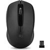 Rii RF 2.4 GHz wireless Optical Mouse con USB wireless Dongle, nero