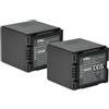 vhbw 2x batteria sostituisce Panasonic CGR-DU06, CGA-DU21, CGA-DU14, CGA-DU12, CGA-DU07 per videocamera camcorder (1500mAh, 7,2V, Li-Ion)