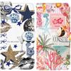 BLOTECH Cover for Samsung Galaxy M55 Custodia 2 pezzi Pelle PU Portafoglio Wallet with Card Holder Magnetic Protection Shockproof Leather Flip Case, Serie Estate al mare,Porta Carte, Magnetica