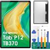 SRJTEK Per Lenovo Tab P12 Schermo di Ricambio per Lenovo Tab P12 Display LCD per Lenovo Tab P12 TB370 TB370FU TB370FC Touch Screen Digitizer Assembly con Kit di Riparazione 12,7 pollici (nero)