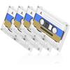 Tuklye Set di 4 cassette audio vuote, nero, 60 minuti di nastro magnetico, per conferenze, seminari e registrazioni quotidiane