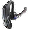 PLT Plantronics Voyager 5200 Office, tecnologia WindSmart, microfono adattivo, IPX4, pulsante per controllo vocale, NFC, stazione di ricarica con USB-C, Microsoft Teams, colore: Nero
