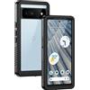 Lanhiem Cover per Google Pixel 7A IP68 Impermeabile Antiurto Rugged Nero