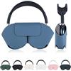 Lukvcoe Custodia Smart per Apple AirPods Max 1/2 - Blu | Moda auto standby, morbida pelle PU, antigraffio, anti-polvere, chiusura magnetica, viaggio leggero